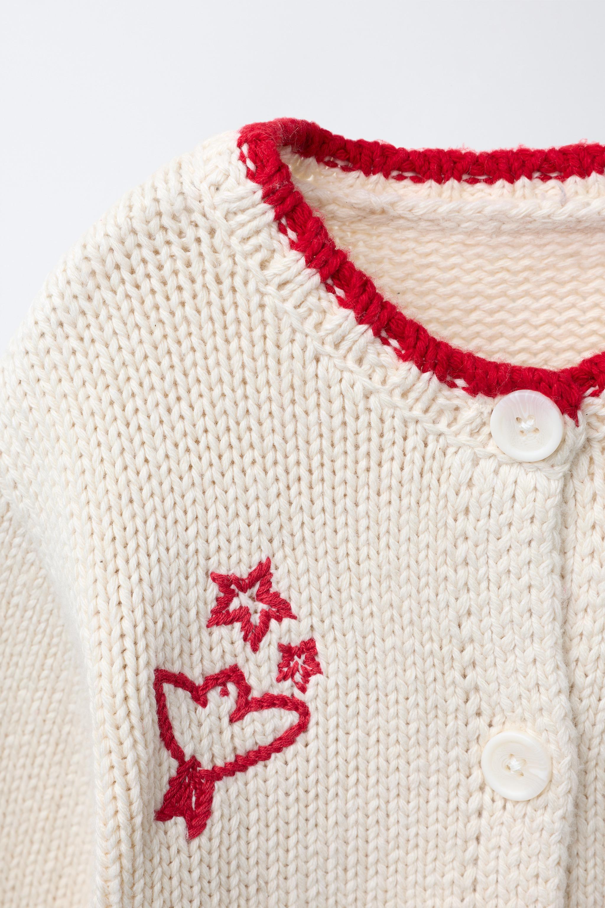 EMBROIDERED KNIT CARDIGAN
